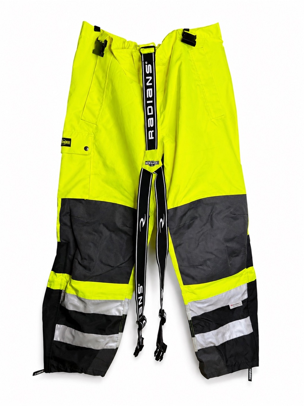Radians RW32-EZ1Y Heavy Duty Rip Stop Waterproof & Breathable Pants w/Bib size L